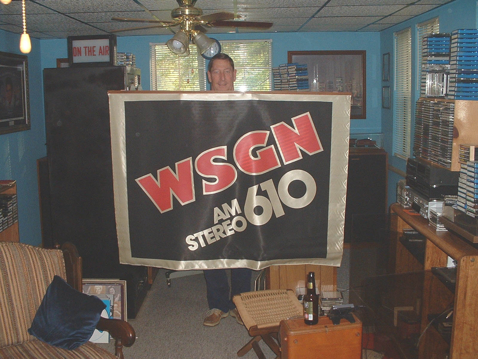 Joe Dentici's home broadcast studio